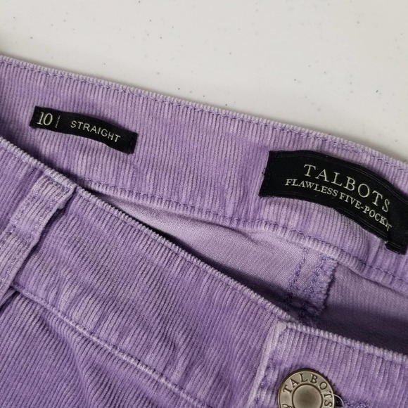 Talbots Lavender Light Purple Flawless 5 Pocket Corduroy Jeans Pants Size 10 - Picture 4 of 4
